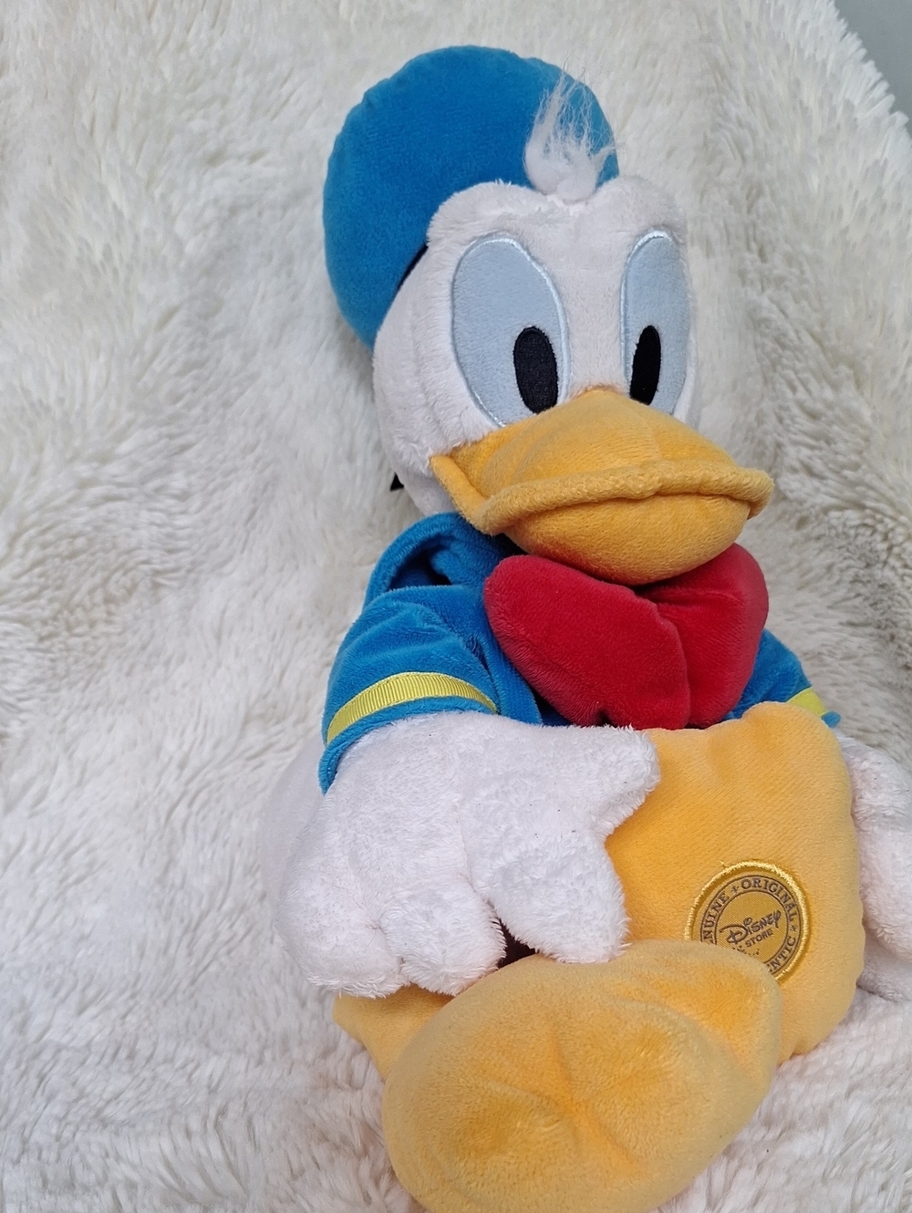 Disney Donald Duck Plush Authentic Gold And Purple Seal - Picture 3 of 8